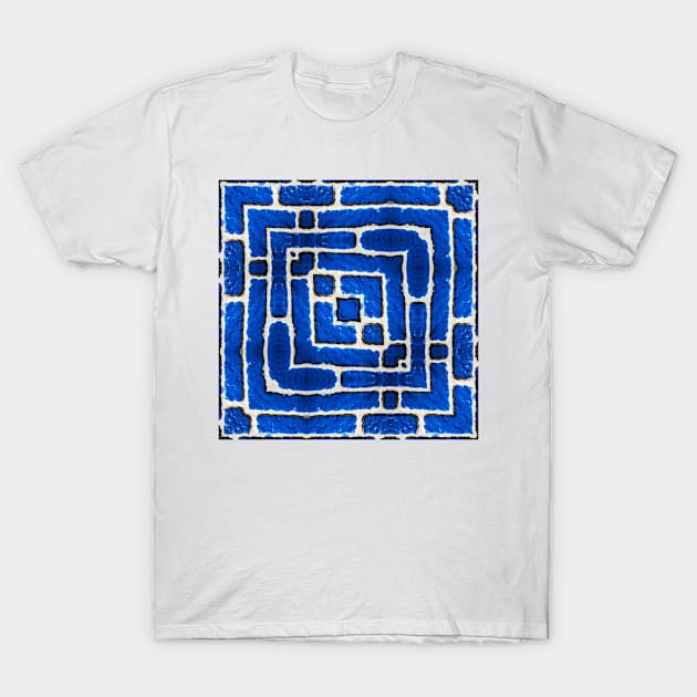 A BLUE BRİCK MAZE T-Shirt by mister-john